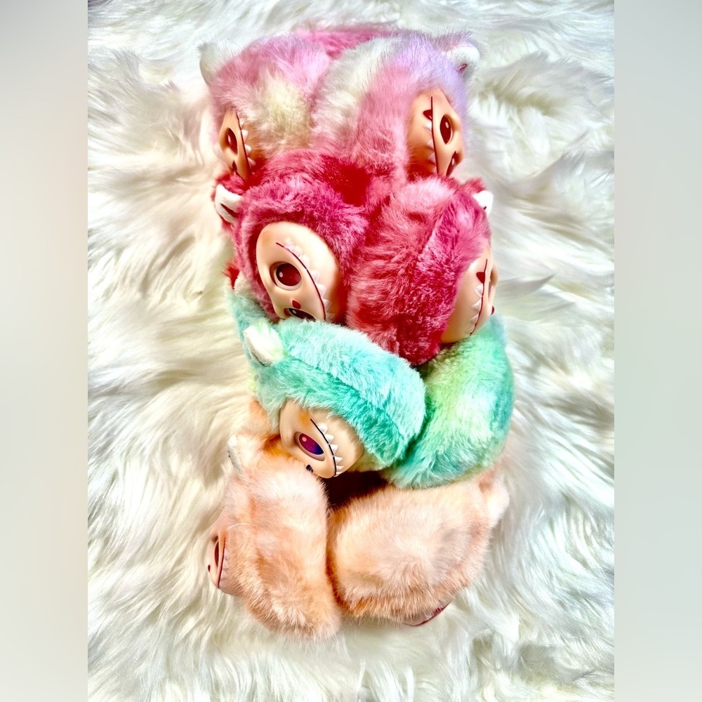 Set of 4 bundle - Colorful Plush Monster Earmuffs for Kids
